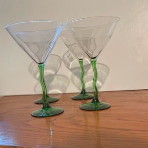 Vtg Martini Glasses